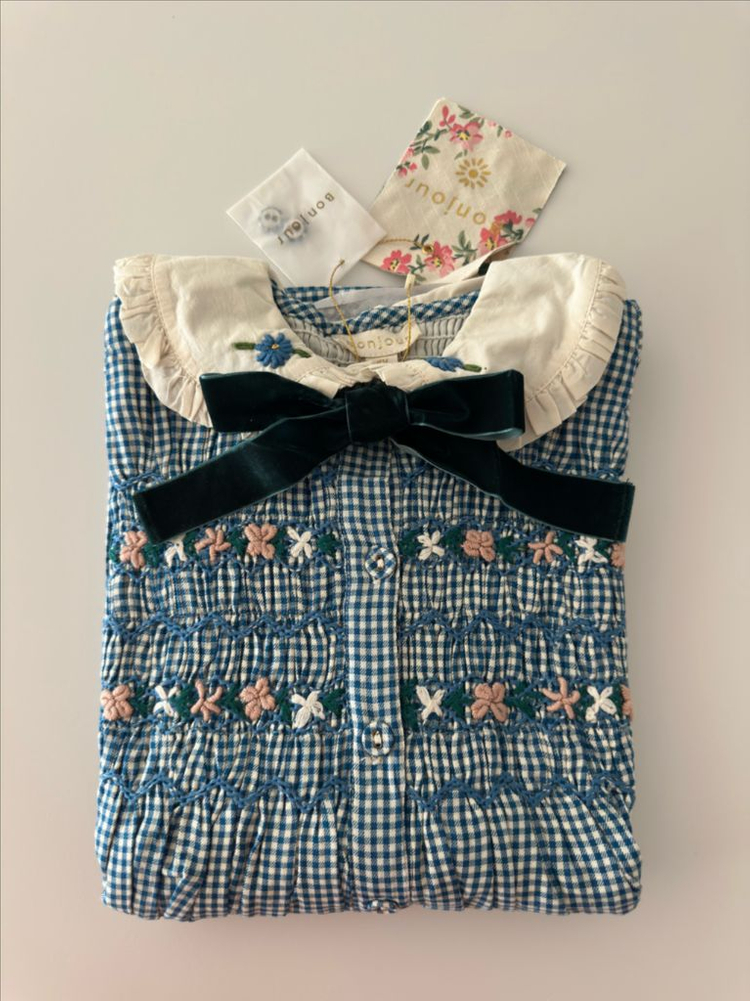 [새상품] 봉주르다이어리 로맨틱 롱튜닉 4y--2