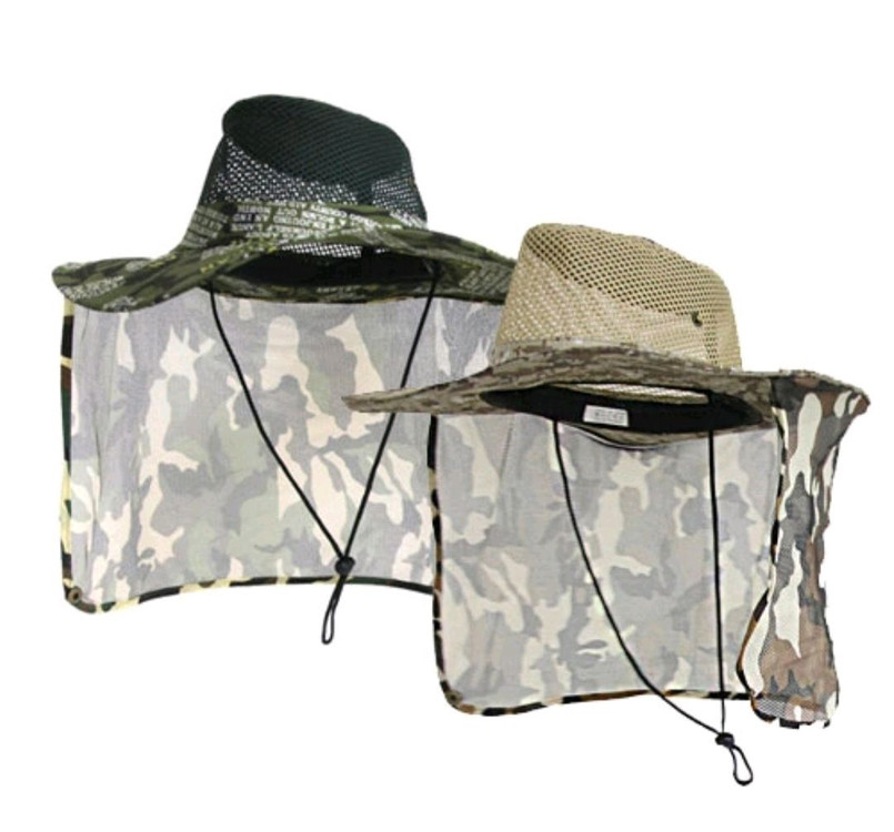 2개 사파리 햇빛차단 모자--3