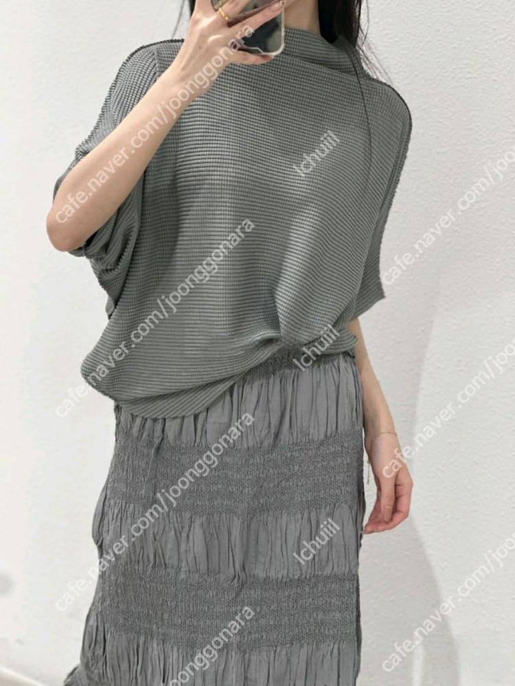 이세이미야케 미 바스켓 니트 탑 ~--2