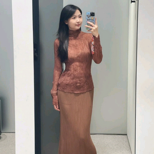 이세이미야케 해칭 스커트 &쉬폰 탑,플리츠플리즈 ~