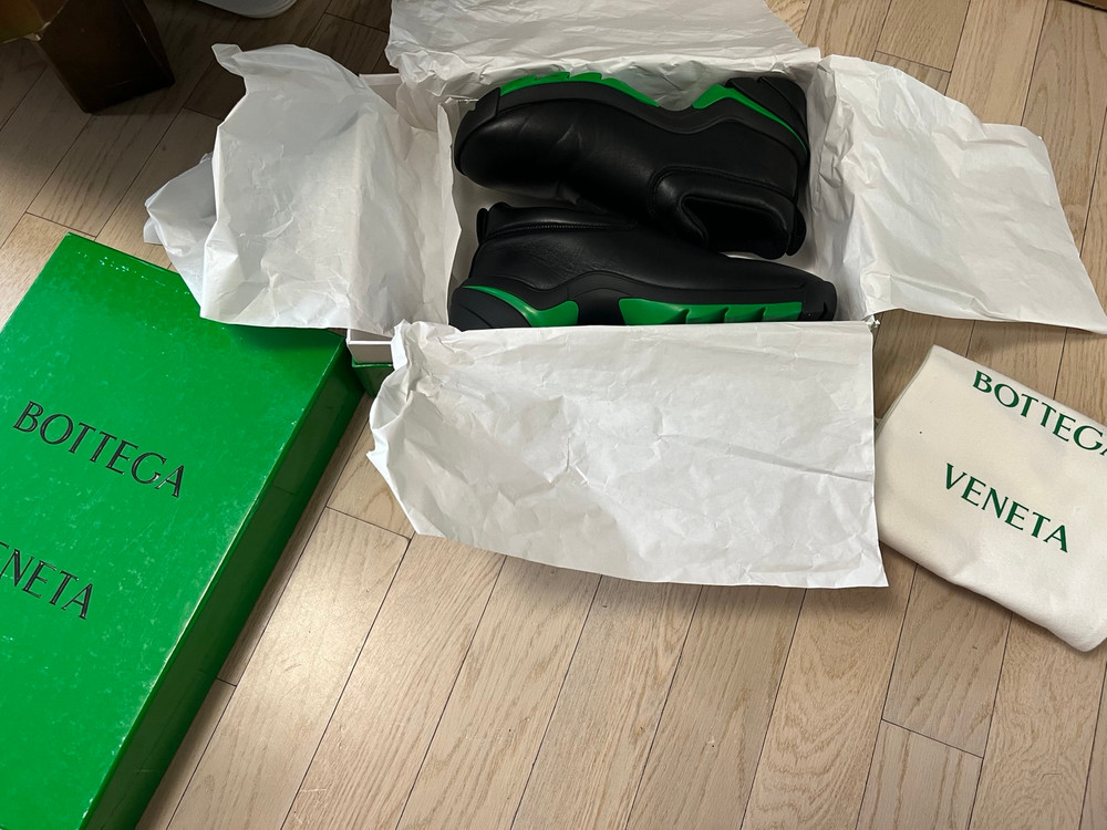 보테가베네타 플래시 나파 레더 러버솔 스니커즈--6