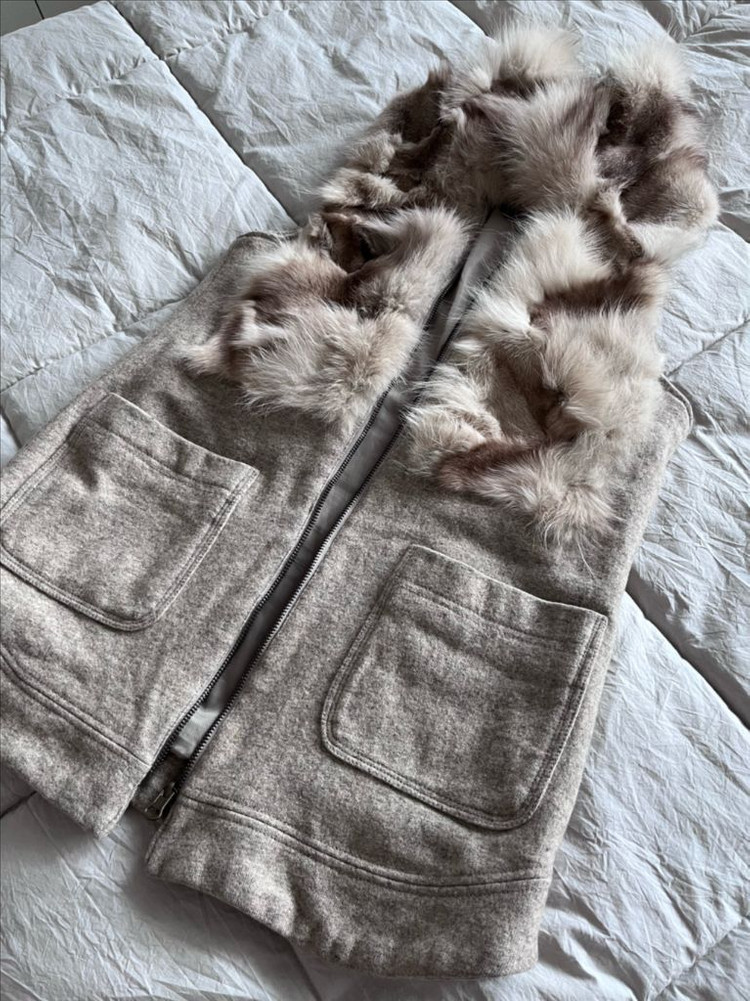 ab.f.z 모+여우털 베스트 55~66--3