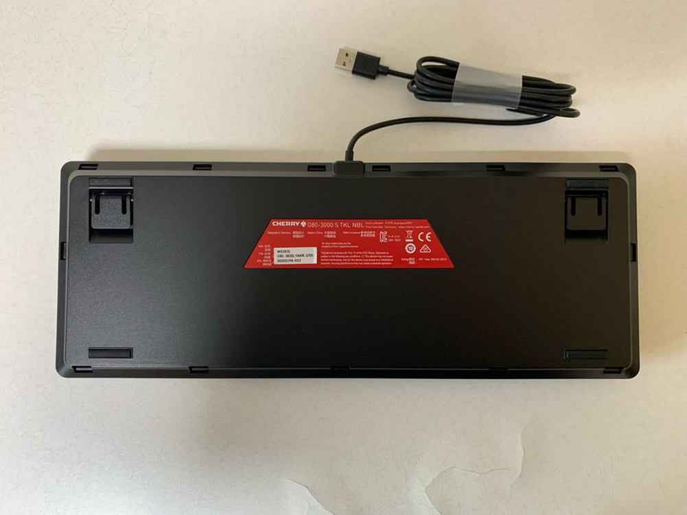 체리 G80-3000S TKL 텐키리스 게이밍 기계식 키보드 블랙 적축--3