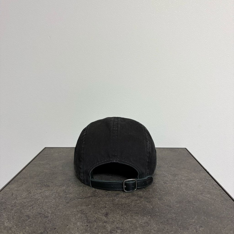 (OS) 슈프림 박스로고 캠프캡 모자 워시드 블랙--3