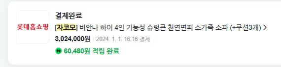 자코모 비안나하이 4인용 쇼파 이미지