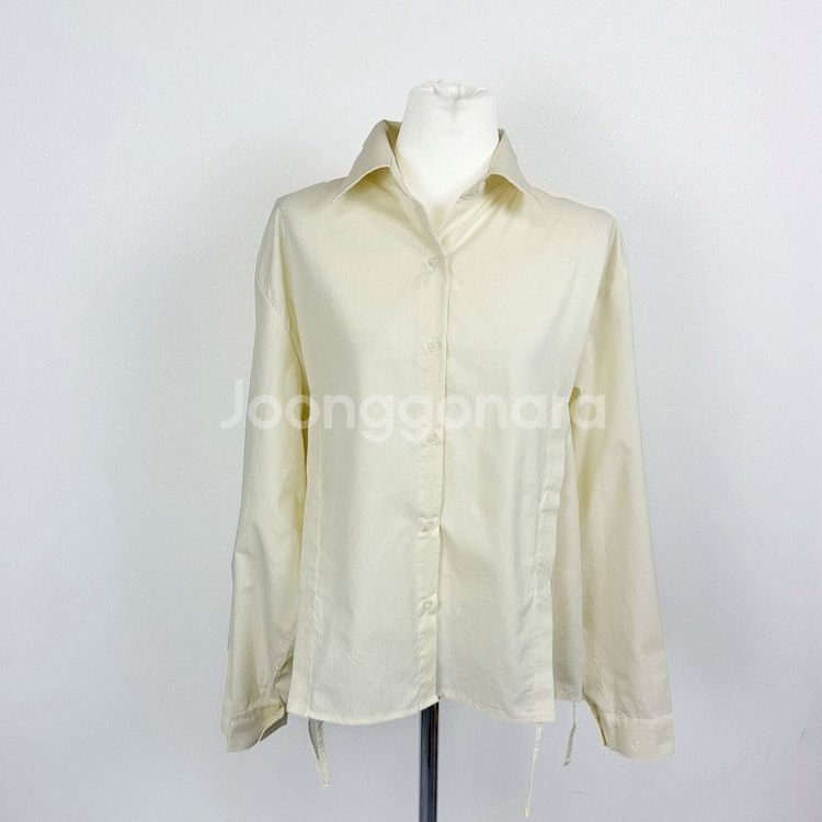 핀턱 라인 가을 면 허리끈 리본 셔츠 블라우스 에이블리 하객룩 오피스룩--5