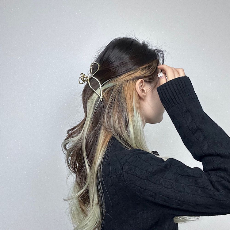 진주 메탈 리본 머리 집게핀 리본핀 헤어핀 머리핀--6