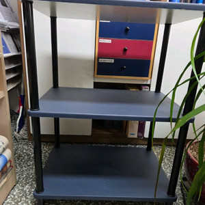 3단조립식네이비 전자렌지선반 원목장식장