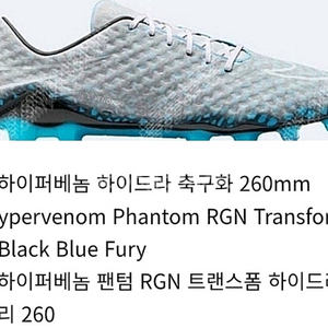나이키 하이퍼베놈 하이드라 축구화 260mm Nike