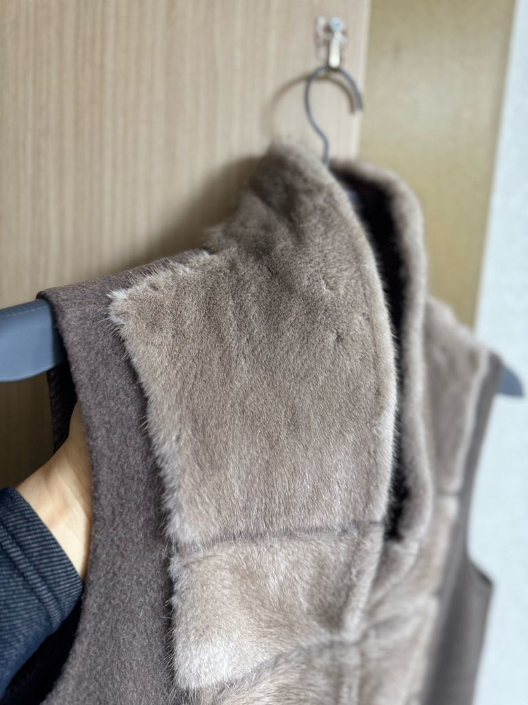 코펜하겐 천연밍크&모100% 조끼(55)--1