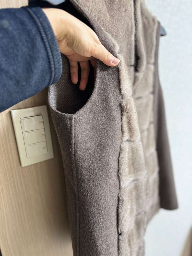 코펜하겐 천연밍크&모100% 조끼(55)--2