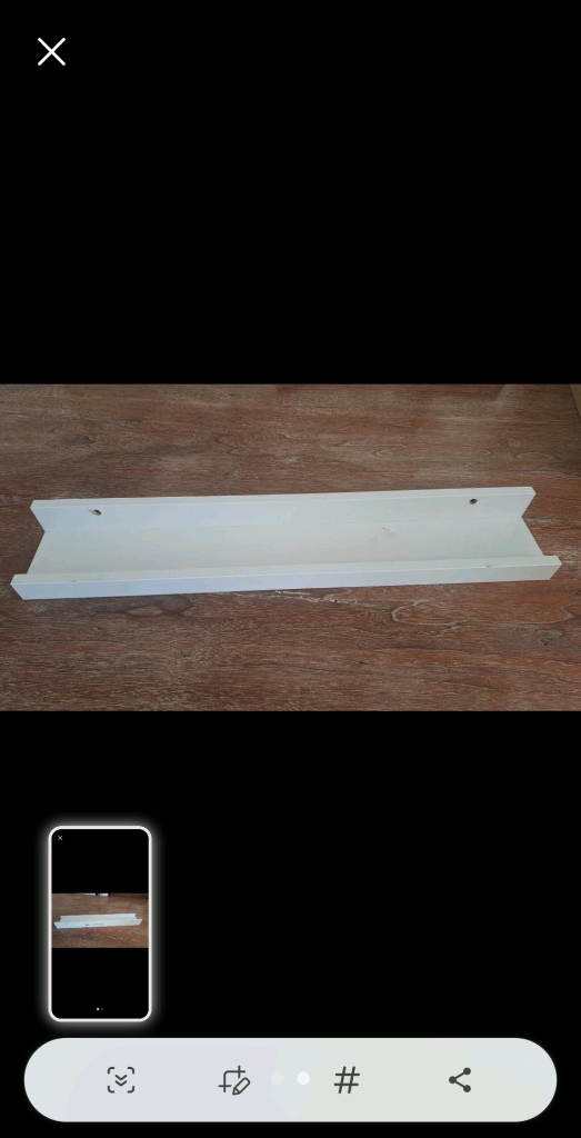 이케아 RIBBA 액자 선반 화이트--1