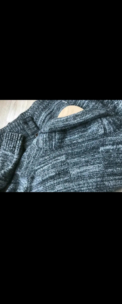 남녀공용 폴햄 숄카라 니트 가디건 자켓--3