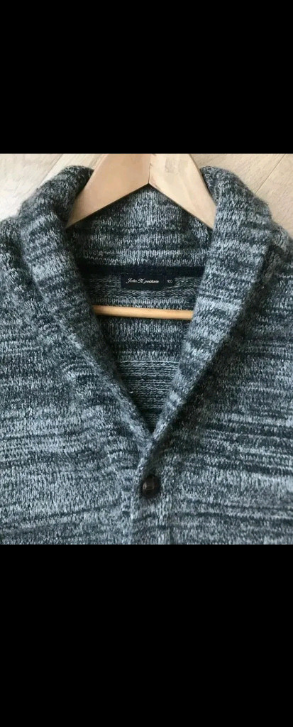 남녀공용 폴햄 숄카라 니트 가디건 자켓--4