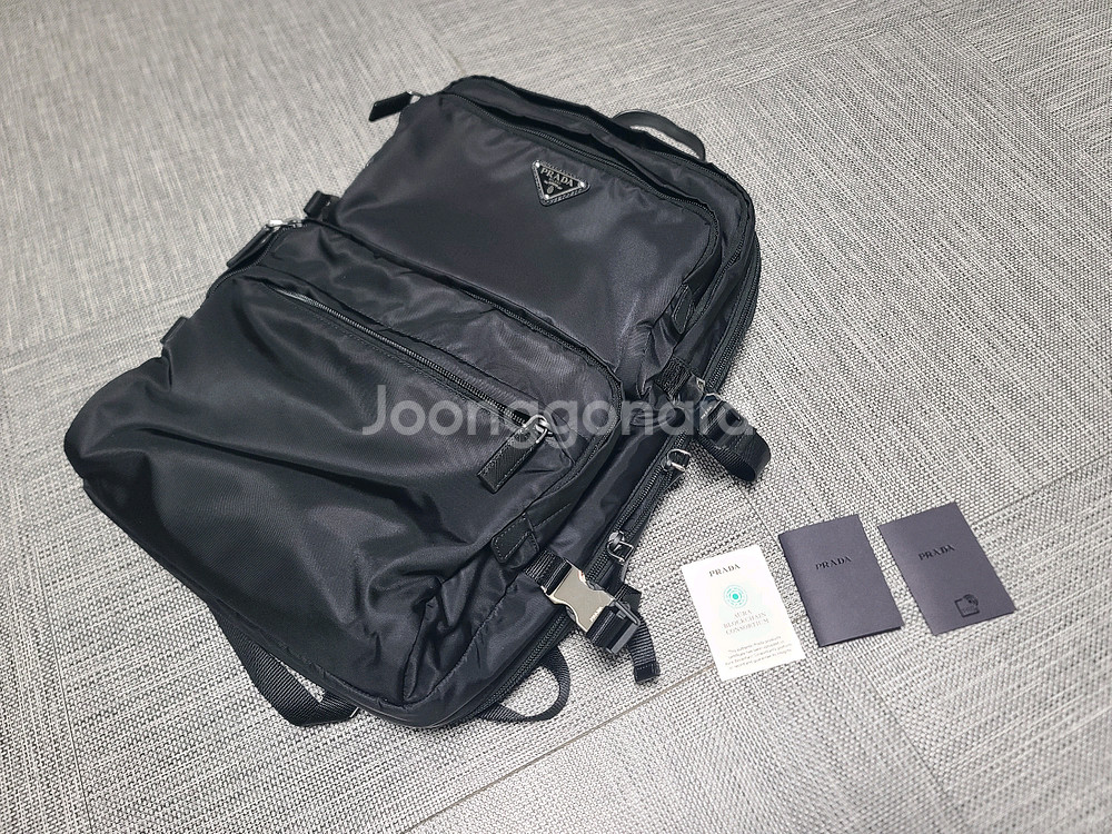프라다 백팩 2vz101 캐리어백팩 리나일론 사피아노 백팩--0