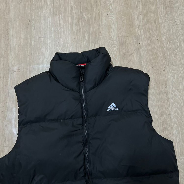 아디다스 로고 덕다운 패딩조끼 M/95--1
