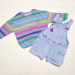 S 100추천 밀리밤, 페이퍼스튜디오/ 티셔츠,오버롤,데님상하복/유아옷