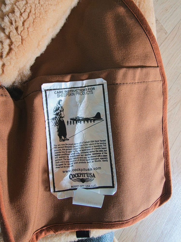 COCKPIT USA(콕핏) B3 무스탕 자켓(톰하디 무스탕 42 사이즈) 이미지