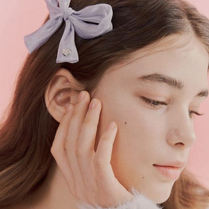 [앵브록스]헤어핀 머리핀 헤어슈슈 헤어밴드 psyche ribbon hairpin_blue