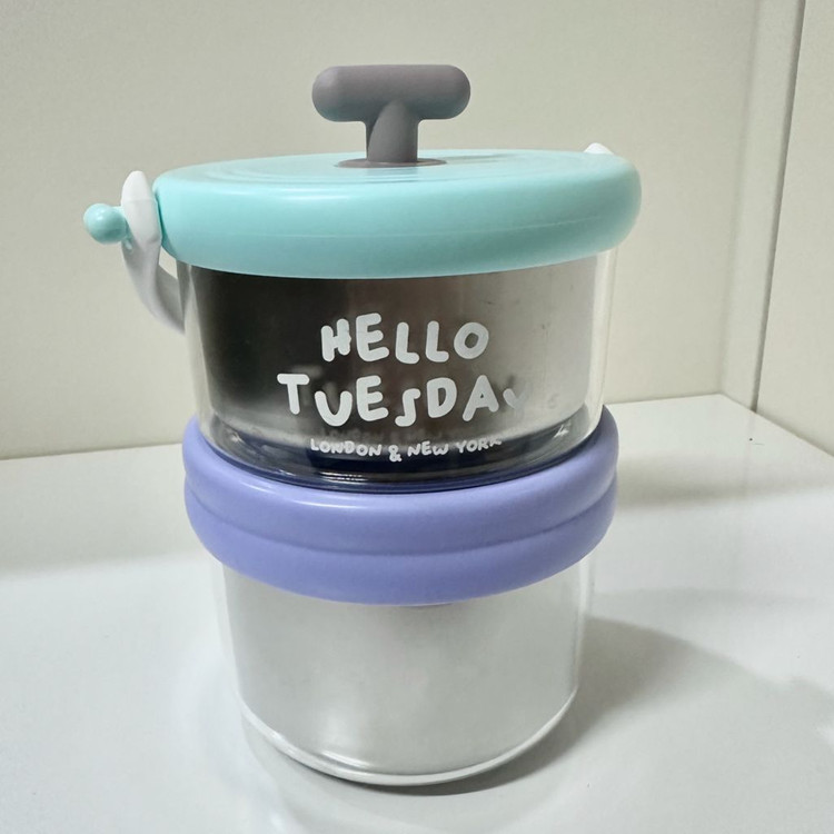 귀여운 스테인리스 2단 도시락--1