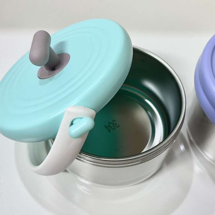 귀여운 스테인리스 2단 도시락--3