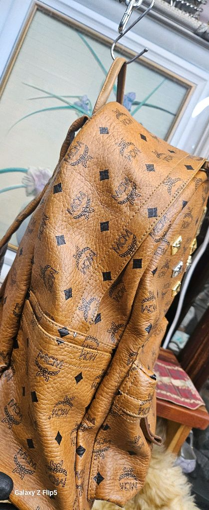 mcm모노그램 스티머 백팩--3