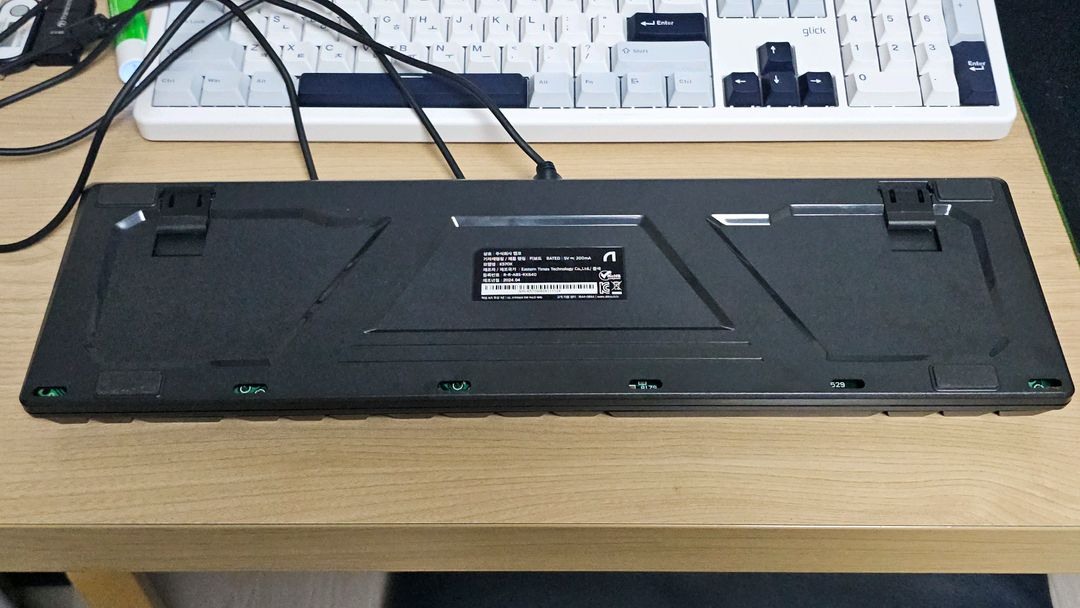 앱코 레인보우 무빙 LED 기계식 유선 키보드 K570 적축--6