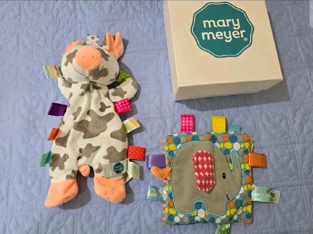 태기스 바스락장난감유모차모빌코끼리와 애착인형젖소 블루래빗치발기공 팔아요--1