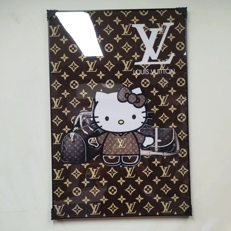 헬로키티 키티 루이비통 가방 꽃 피규어 인형 인테리어 대형 그림액자 그림 액자 팝아트 인테리어소품 명품그림 명품액자 - 안심되는 중고거래