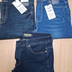 청바지 34호 3개 일괄 13000( 새제품2개)