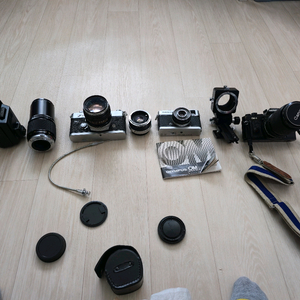 캐논 세트1개/올림푸스 OM 카메라 세트2개 (OM-1, OM-2)