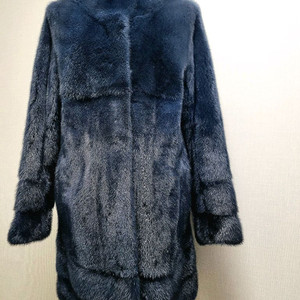 차이나카라 휘메일 풀스킨 밍크코트 네이비컬러