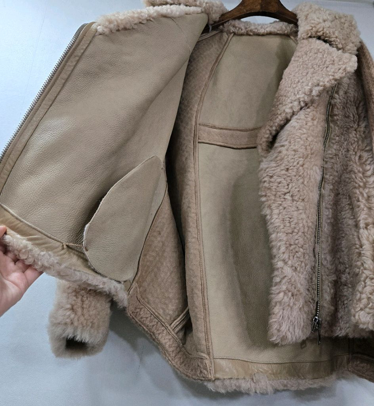 양가죽 양털 울자켓--3