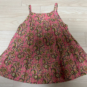 봉통 꽃무늬 튜닉 블라우스 (8)