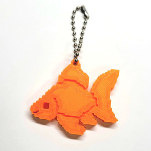 금붕어 스마일 8비트 키링 키체인