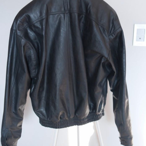 렉토 빈티지 크랙 이펙트 하이넥 레더 가죽 점퍼 L