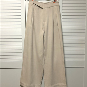 #새상품 : 국내제작 하이웨이스트 와이드 핀턱 슬랙스 베이지