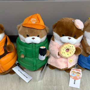 우소우소짱 중형인형 패딩 가방 겨울 등산, 도넛, 핫도그 (새상품) 이미지