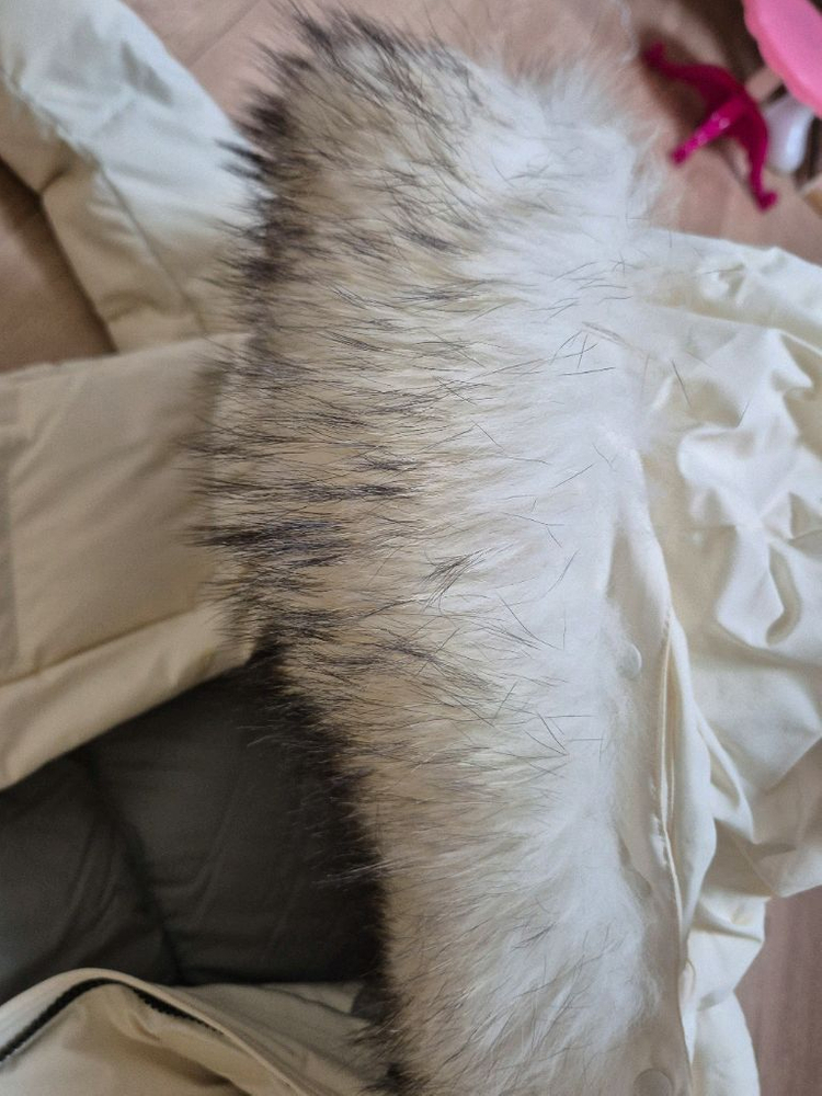 네파 롱패딩 아이보리 90사이즈 여성44-55 이미지