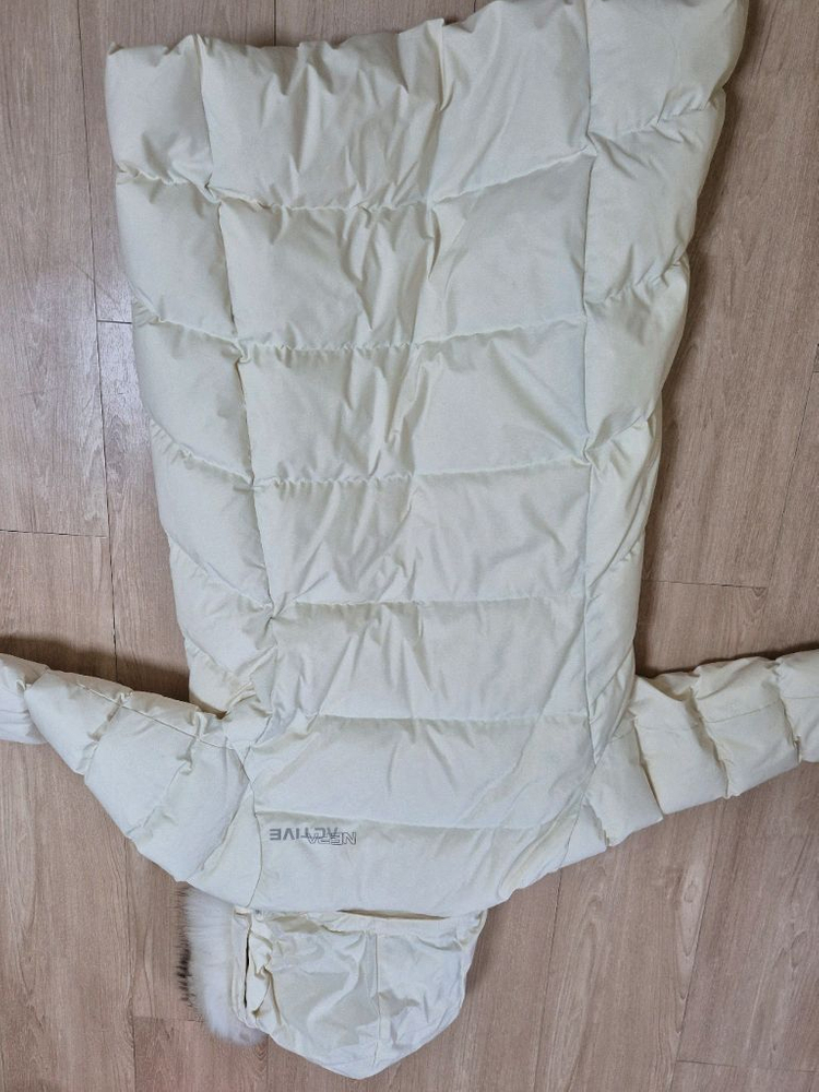 네파 롱패딩 아이보리 90사이즈 여성44-55 이미지