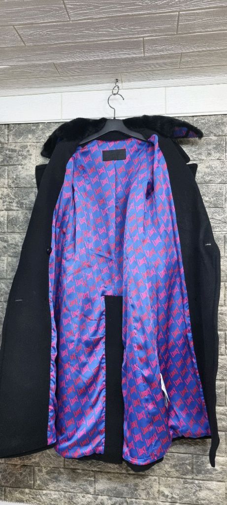 럭키슈에뜨 렉스퍼장식 모직 롱코트55--4