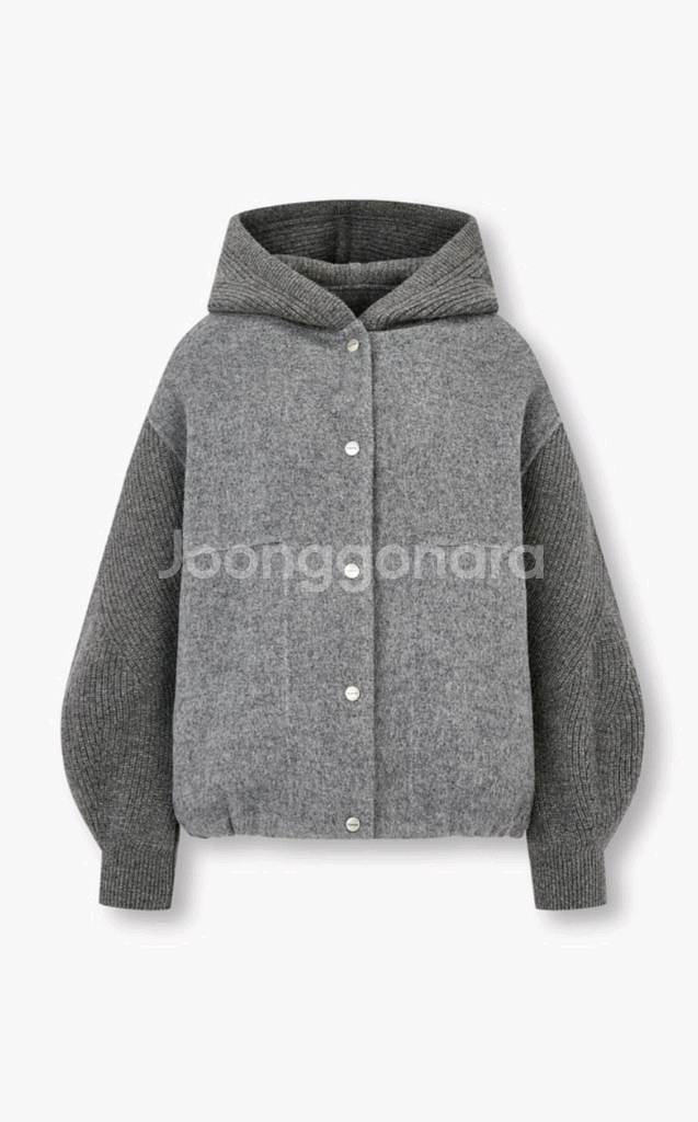 [새상품]보브(VOV) 니트 우븐 믹스 후드자켓(2025신상)--3