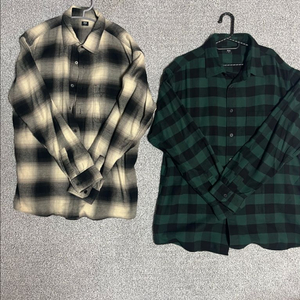유니클로 체크 셔츠 XL