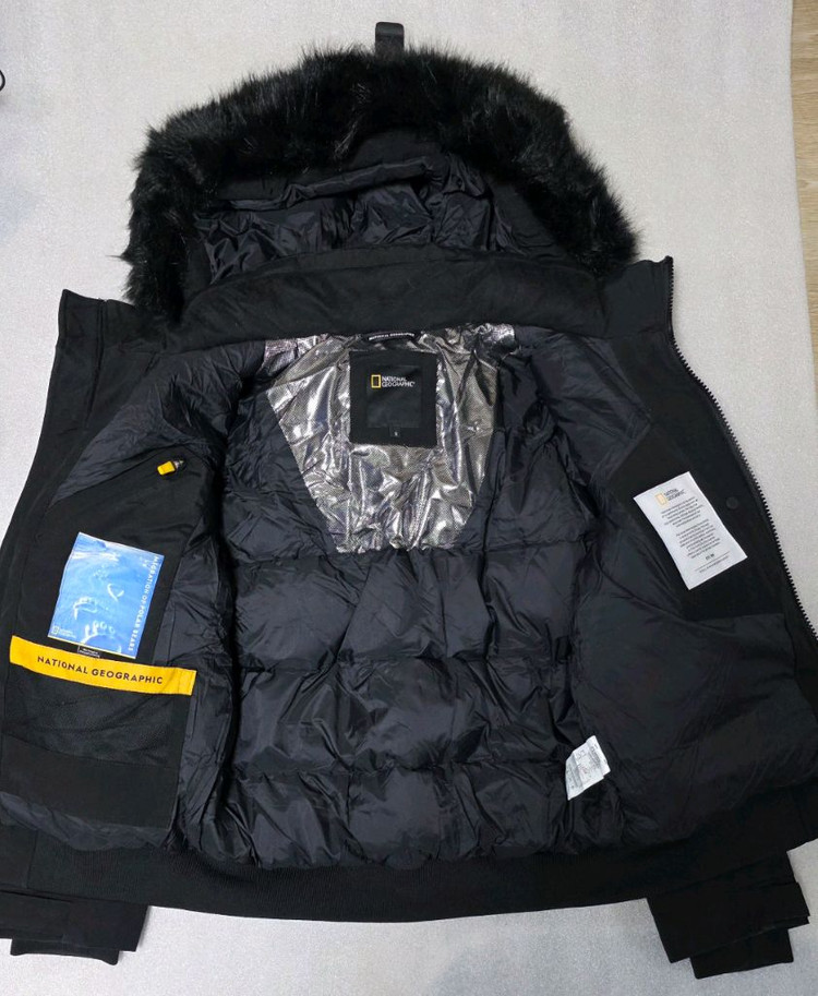 내셔널지오그래픽 덕다운 봄버자켓 숏패딩 공용 S(90~95) 이미지