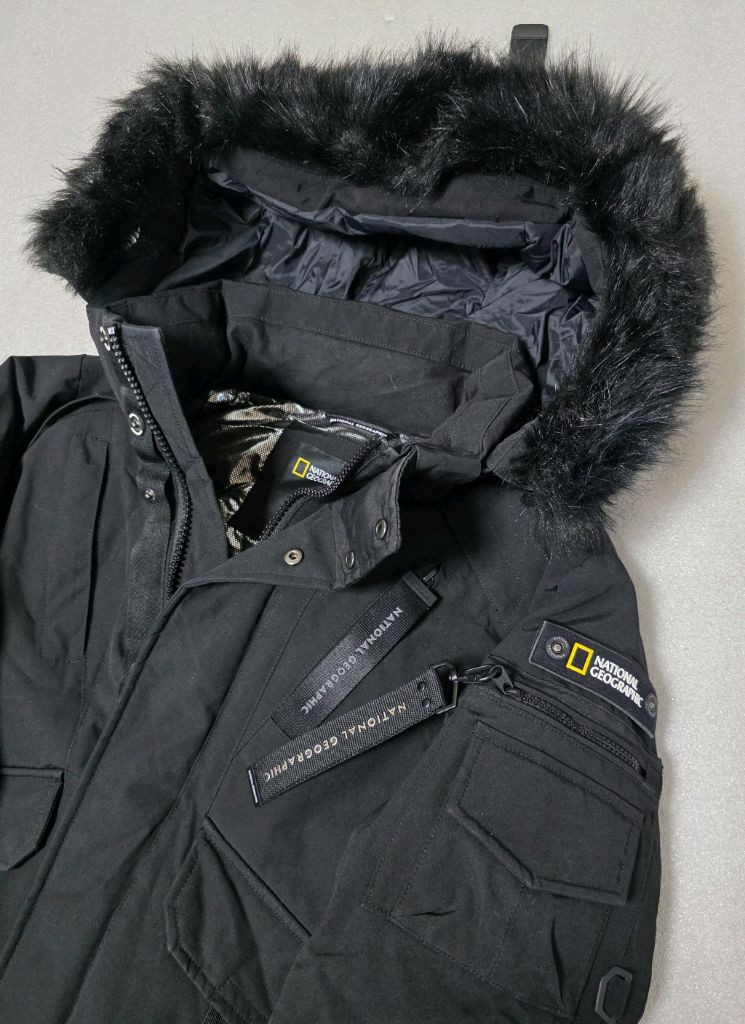 내셔널지오그래픽 덕다운 봄버자켓 숏패딩 공용 S(90~95) 이미지