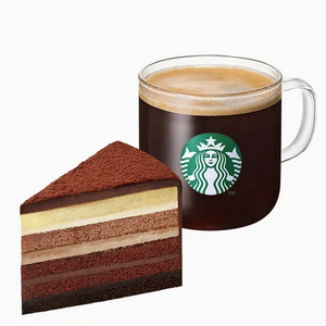금액권 가능 칼답 스타벅스 카페 아메리카노 T + 진한 가나슈 9 레이어 케이크 이미지