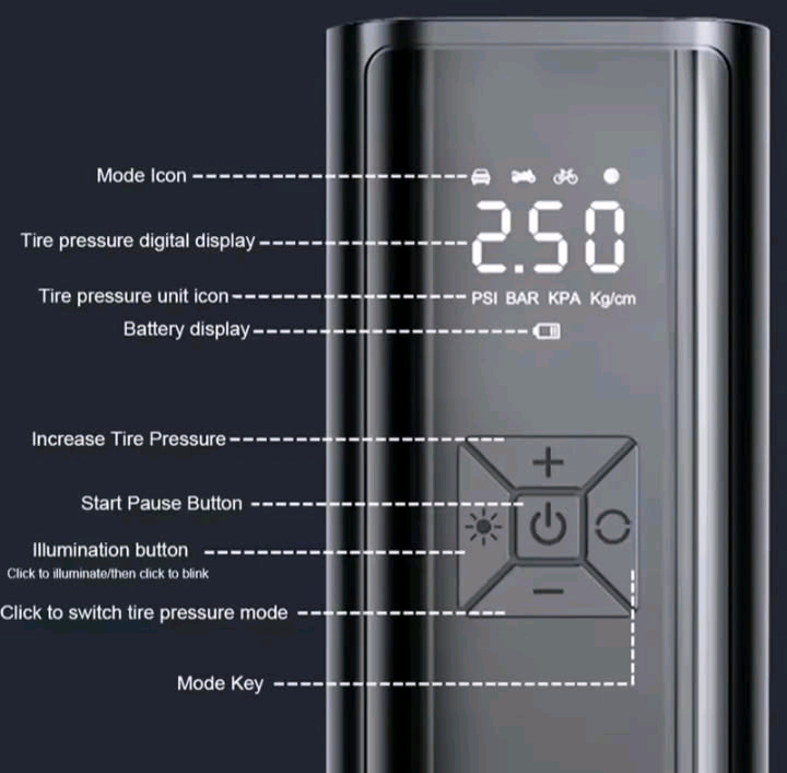 새 상품 휴대용 무선 자동차 공기 주입기--2