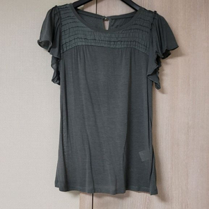 나인식스뉴욕 프릴 반팔 블라우스 (사이즈55)