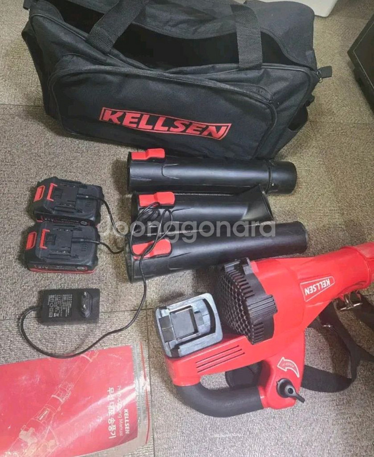 켈슨 42V 무선 대포 송풍기 풀세트 / 배터리 2개 / 상태좋음--1
