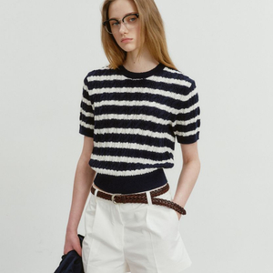 던스트 스트라이프 니트 네이비 스몰사이즈